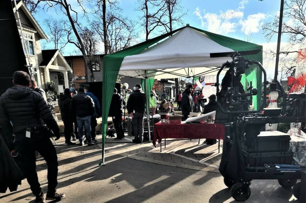 On set at Holidazed, a Hallmark movie. (Tim Collins)