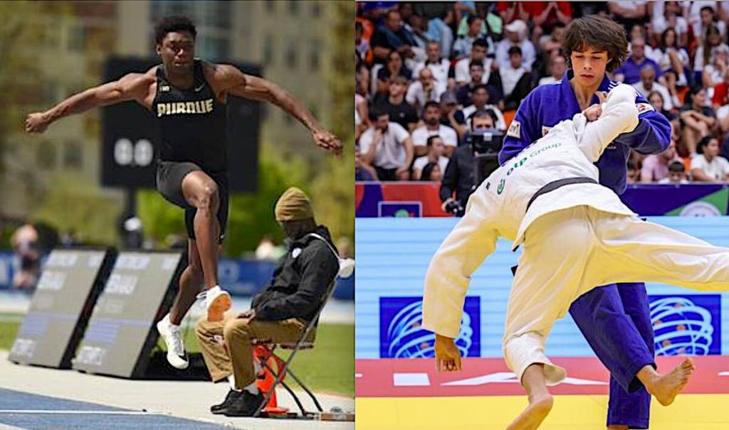 Sport BC award winners Praise Aniamaka, left, and Lowan Le Bris. (Contributed/Sport BC photos)