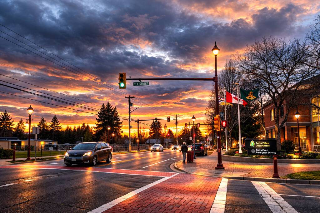 Ayushmaan Sharma, a Grade 10 student at North Delta Secondary, sent in this shot of a cloudy winter sunset taken from the North Delta Social Heart Plaza.